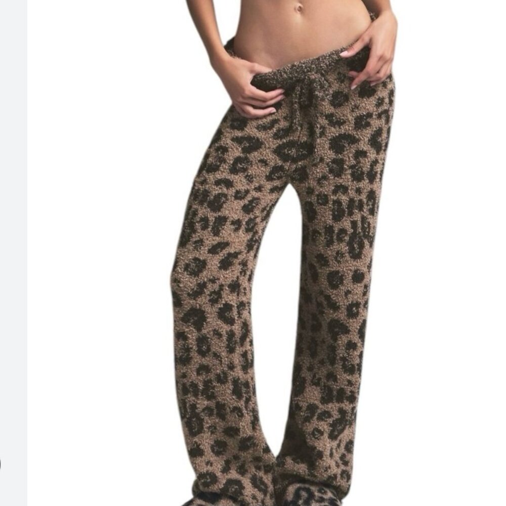 SKIMS | COZY KNIT PANT | LEOPARD PRINT | size S/M